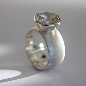 Unique: Ring with rock crystal in 925 silver by Frank Schwope, unique jewelry, unique jewelry, jewelry, gemstone, goldsmith's craft, ring