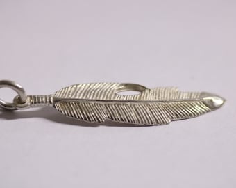 Beautiful feather pendant in silver by Frank Schwope, feather, unique jewelry, pendant, women's jewelry, Indians, piece of jewelry, silver jewelry,