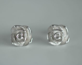 Flowers Earring Pair of Massive 925 Silver by Frank Schwope, Unique Jewelry, Floral, Jewelry Uniques, Goldsmith, Schwope, Rose, Jewelry