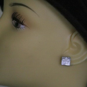 Pair of flower stud earrings made of sterling silver by Frank Schwope, flower, stud earrings, goldsmith work