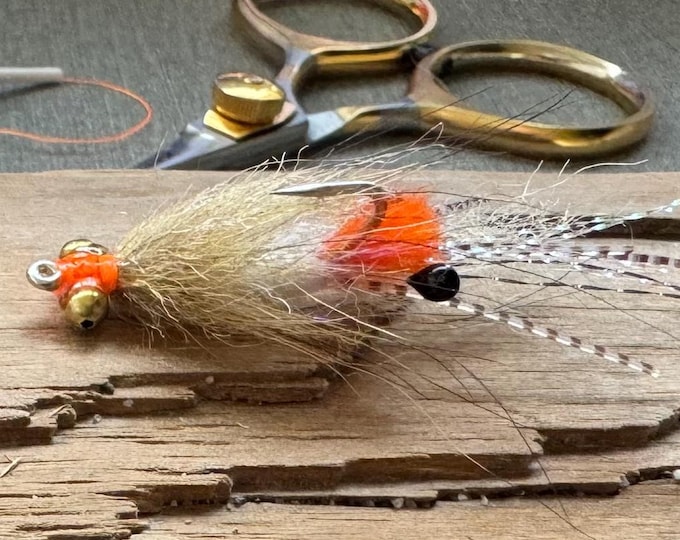 EP Spawning Shrimp (Foxy/Tan) Bonefish Permit Saltwater Size 2 or 4 (1 Fly) - Gamakatsu Hooks!