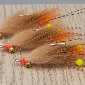 Ascension Bay Petersons Spawning Shrimp Size 4 or 6 (3 Flies) Bonefish Permit - Gamakatsu Hooks!