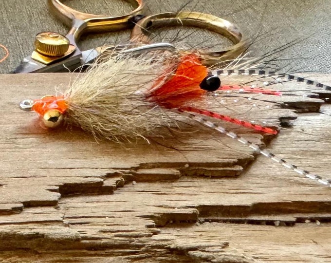 EP Spawning Shrimp (Coyote) Bonefish Saltwater Size 2 or 4 (1 Fly) - Gamakatsu Hooks!