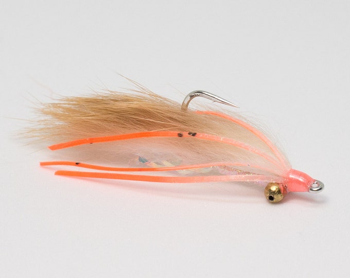 Tan Zonker Shrimp U-Pick Hook Size and Weighting Option Bonefish - Gamakatsu Premium Hooks!