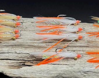 Andros Bonefish Flies – Gamakatsu Hooks, Shrimp Tan/Pearl/Camel, Size 2/4 (12 Flies)