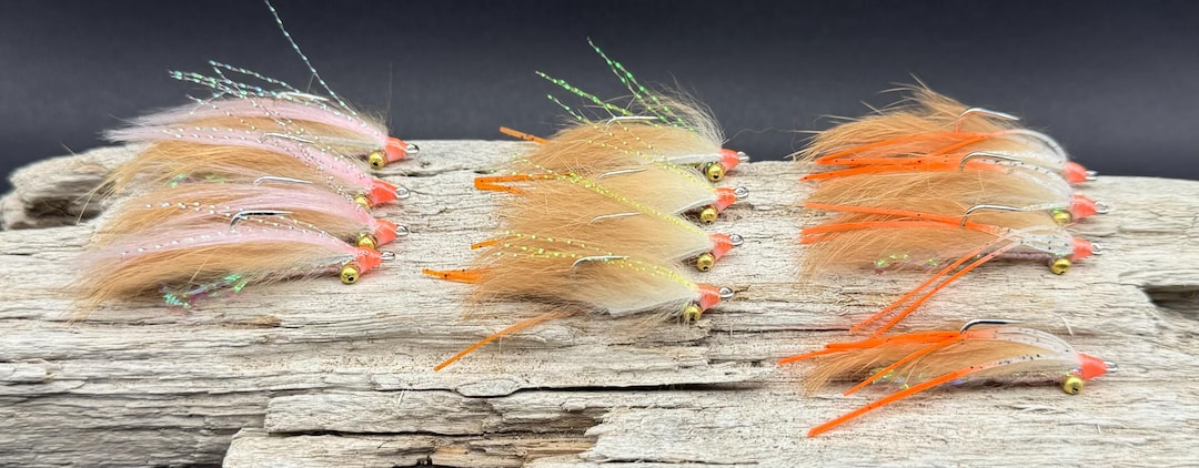 Bonefish Flies: Bunny Gotcha Selection, Gamakatsu Hooks (12 Flies)