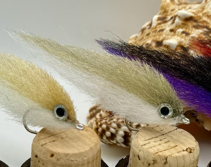 EP Baitfish (Peanut Butter) Flies - Gamakatsu Premium Hooks - Tarpon, Snook, Strippers, Dorado, Roosterfish