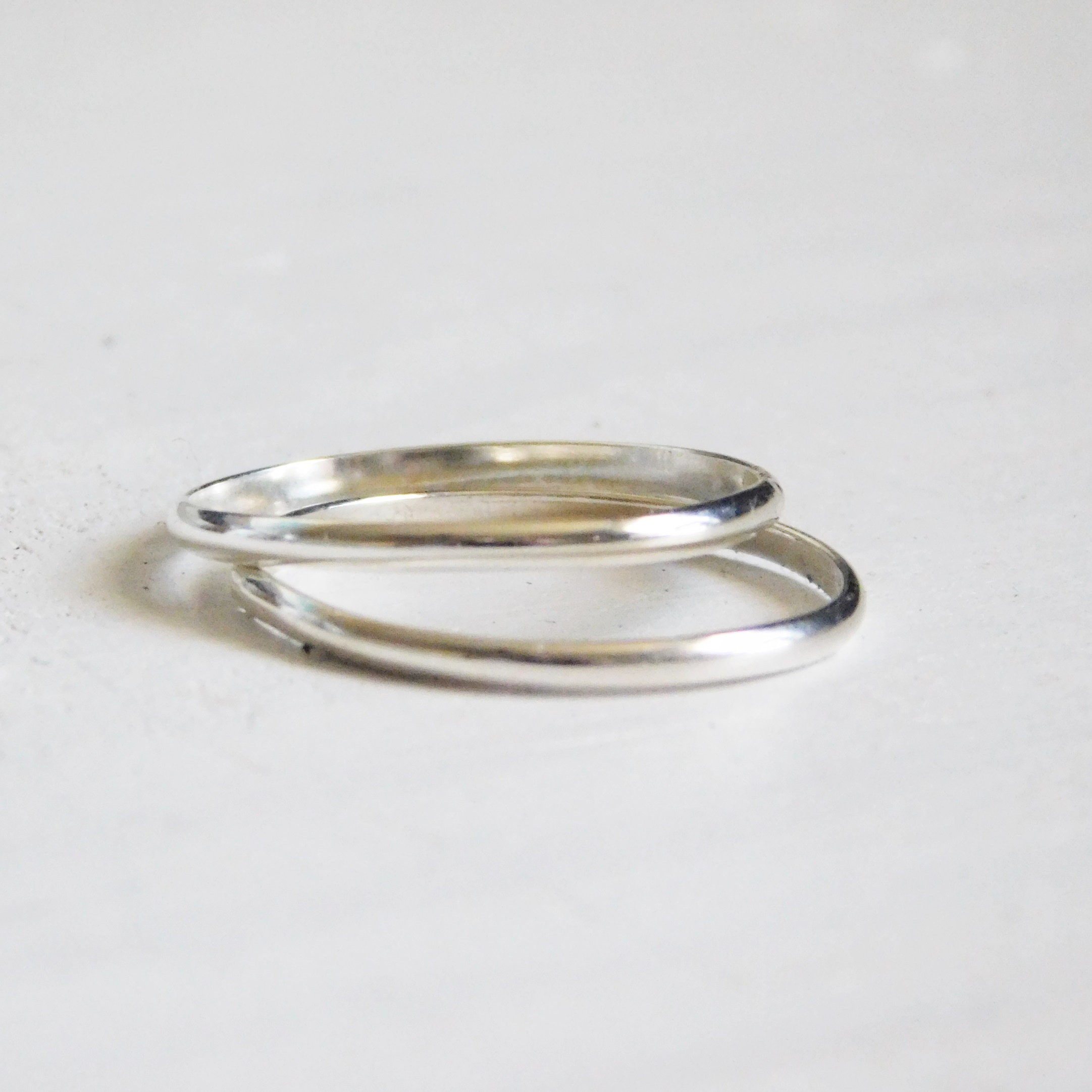 Argentium Silver Stacking Ring Polished Silver Smooth - Etsy