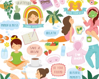 Self Care Clipart Etsy