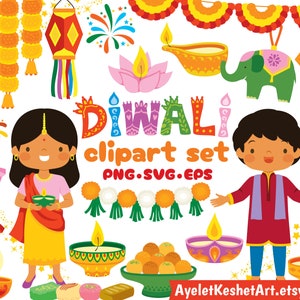 Kids Diwali Drawing in JPG, PSD, Illustrator, SVG, EPS, PNG, PDF