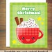Set of 3 Mini Printable Merry Christmas Cards & Envelope Template ...