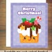Set of 3 Mini Printable Merry Christmas Cards & Envelope Template ...