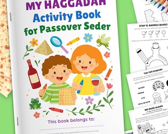 Printable Passover Seder Activity Book for Kids – Step-by-Step Seder Companion Based on the Haggadah (PDF)