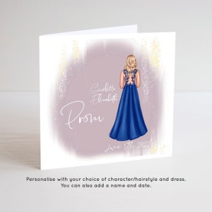 Personalised Keepsake Prom Card