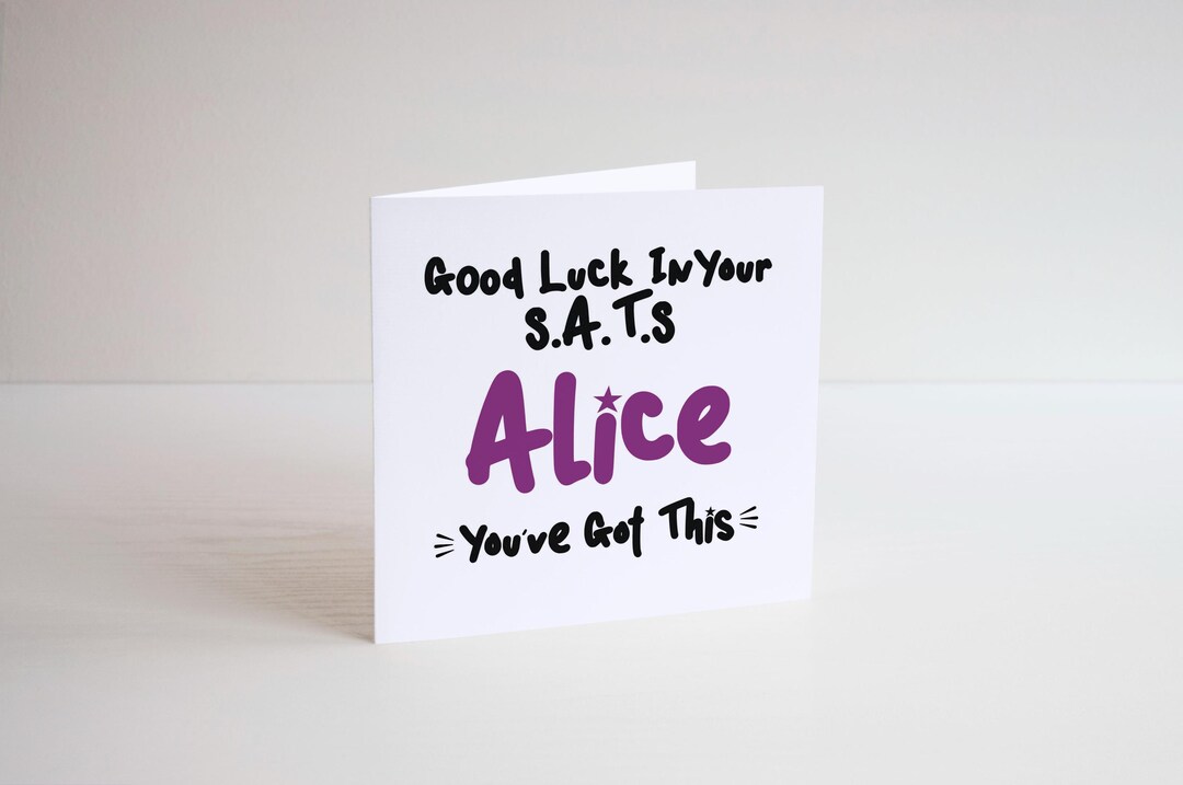 Good Luck in Your SATS Personalised Card, You've Got This - Etsy UK
