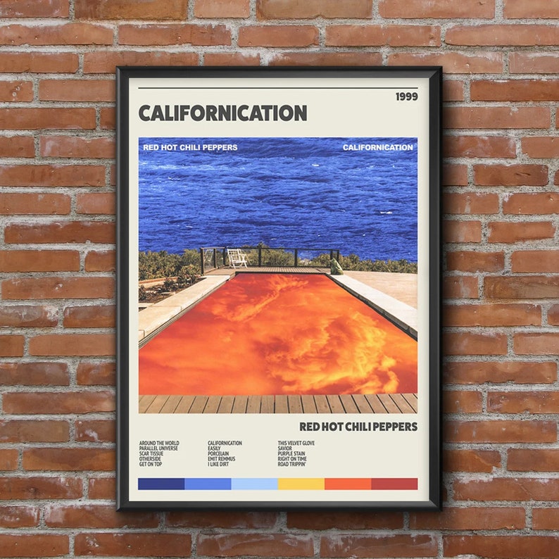 Californication Red Hot Chili Peppers Poster Tracklist Etsy