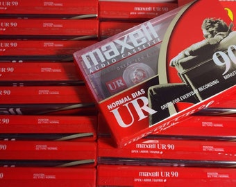 Maxell UR 90 Audio Cassettes Set of 18 Factory Sealed / Tapes Normal Bias / IEC Type 1 / 90 Minutes 2x45
