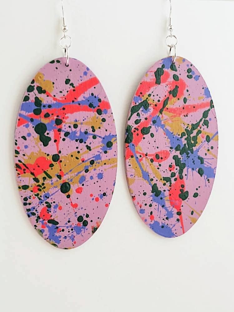 Paint Splash Jewelry Set- Lariat & Earrings
