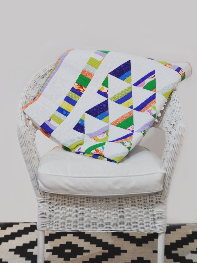 Baby quilt ' Kite '. Baby patchwork quilt ' Kite Etsy