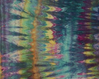 Spring - Snow & Ice Dyed Cotton Fabric by Marbled Arts ~ Unique, One-of-a-Kind Creations