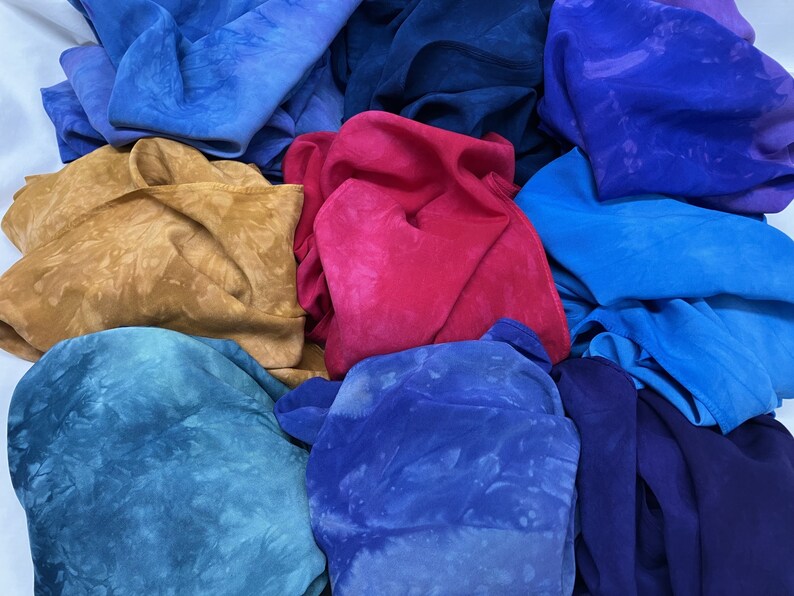 Hand Dyed Bamboo Rayon Scarves. Butter-Soft Hand in a Variety of Colors image 1