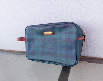 Vintage Ralph Lauren  plaid travel bag , toiletries ,clutch