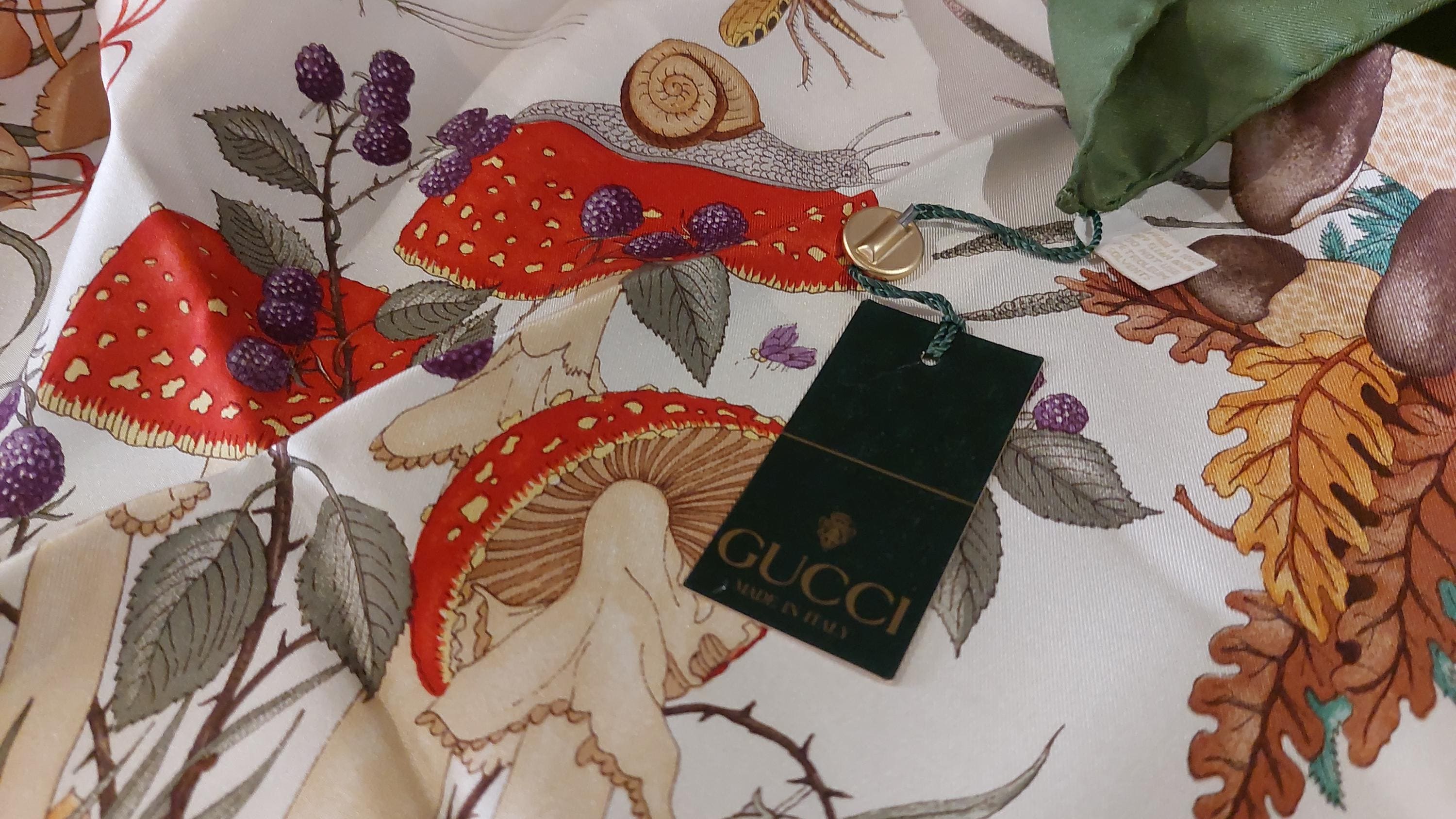 Vintage Silk Scarf Gucci - Etsy