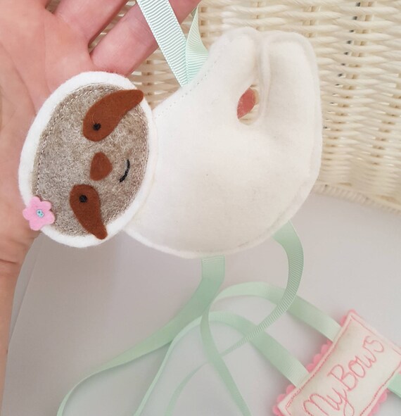 SLOTH PERSONALISED NAME BIRTHDAY BADGE