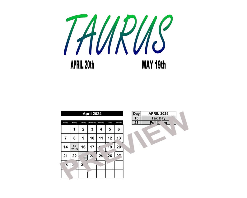 2024 Digital Astrology Calendar With Astrology Signs Etsy