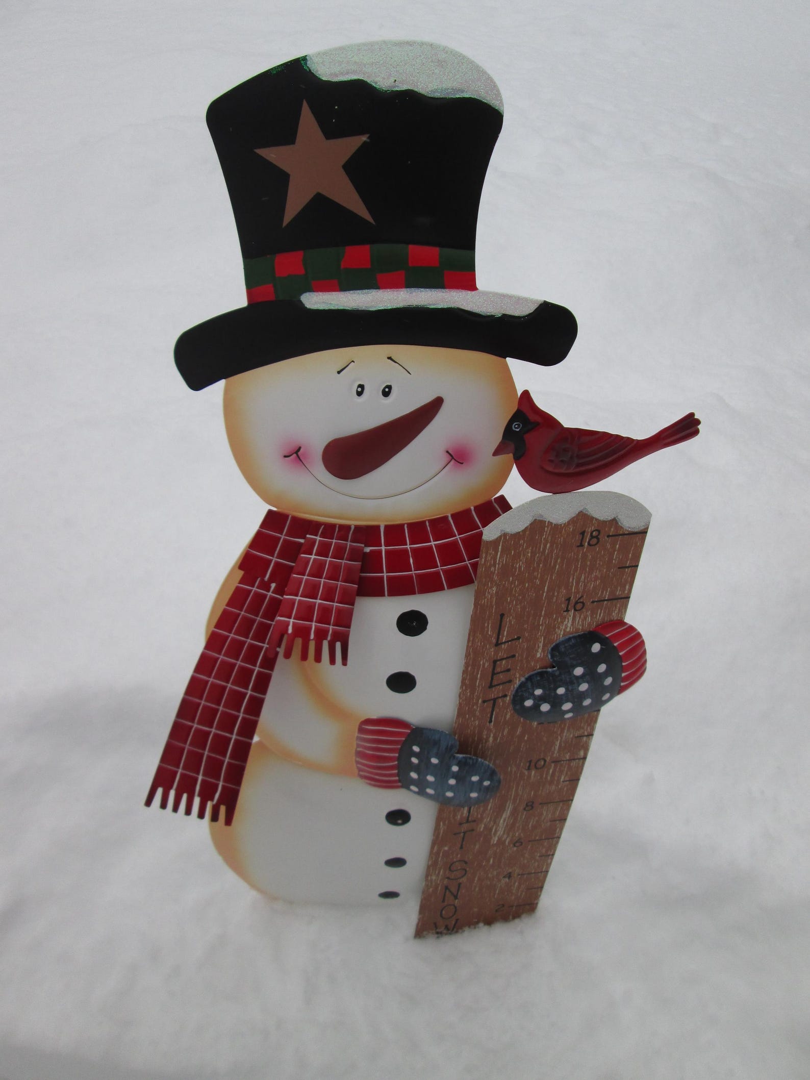 Metal Snowman Stackable METAL SNOWMAN With Snow Gauge - Etsy