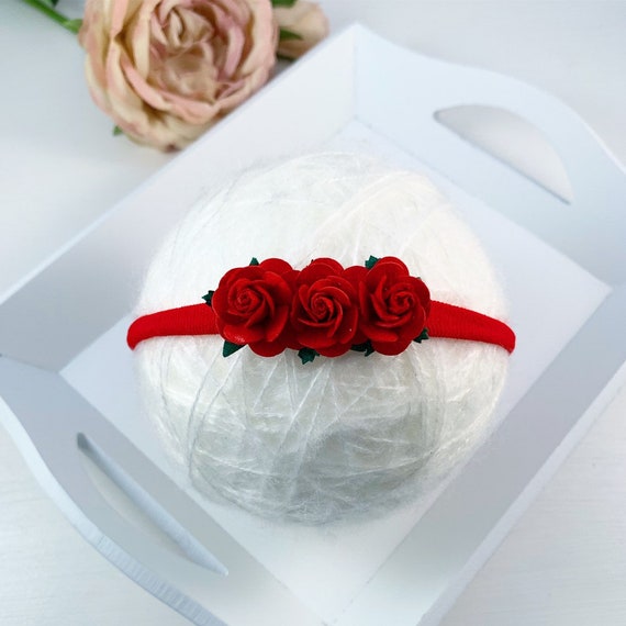 newborn rose headband