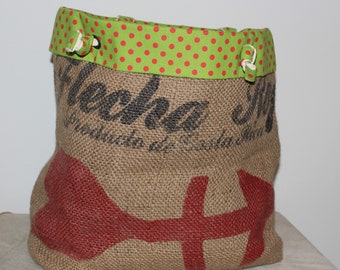 Coffee bag tote - hand made