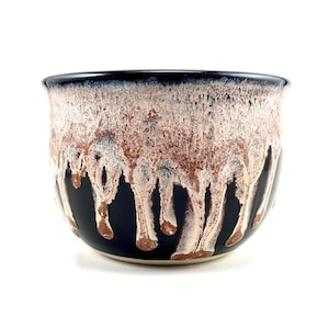 Pottery Bowl, 22oz Handmade Pottery Bowl (Amaretto Drip) Handmade Gifts