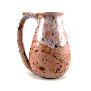 Pottery Mug, 18oz Handmade Pottery Mug, Wheel Thrown Ceramic Mug (Iced Coral) Handmade Gifts