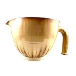 Pottery Mixing Bowl, 58oz Handmade Pottery Batter Bowl, Ceramic Mixing Bowl (Melted Copper) Handmade Gifts