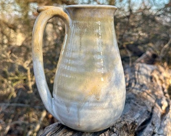 Sugar & Honey 17oz Handmade Pottery Mug, Handmade Ceramic Coffee Mug