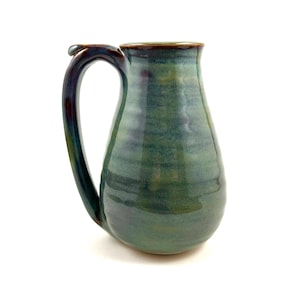 Handmade Pottery Mug: 18oz Bewitched Green Ceramic Coffee Mug