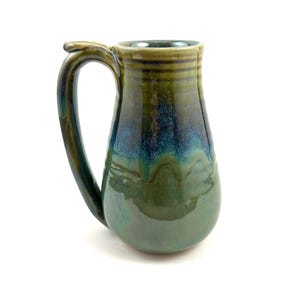 Handmade Pottery Mug: 17oz Ceramic Coffee Mug - Caribbean Sea Glaze
