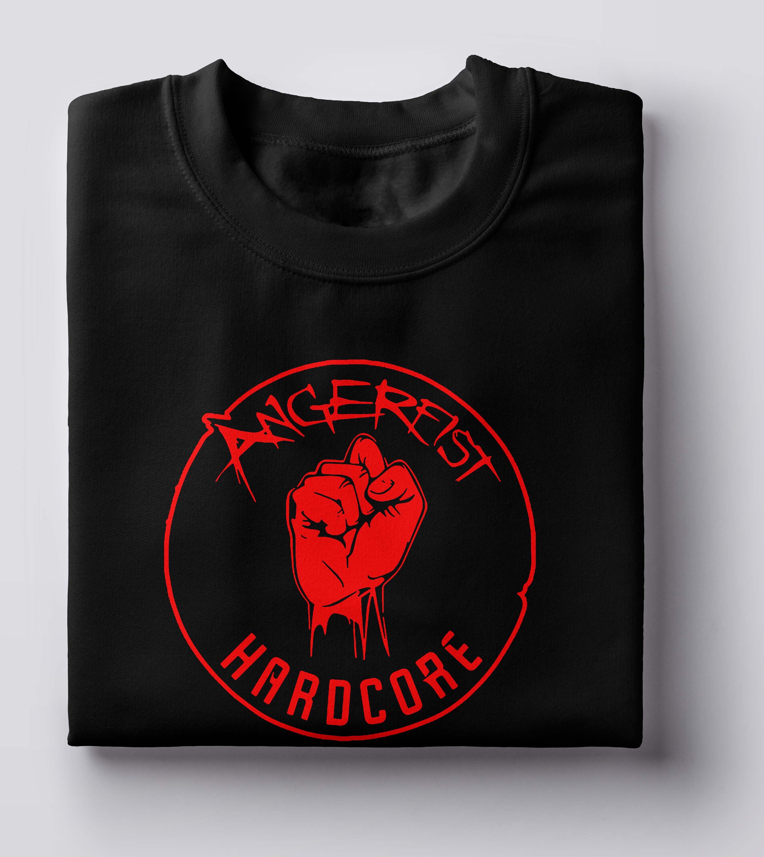 ANGERFIST Hardcore Logo T-shirt Black 