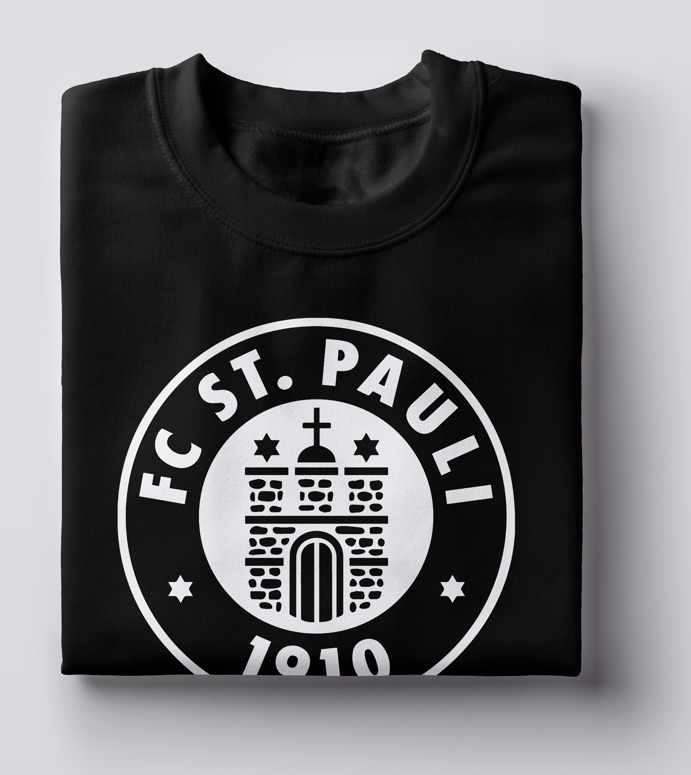 FC St Pauli Tshirt 1910 Black Tee White Print Etsy UK