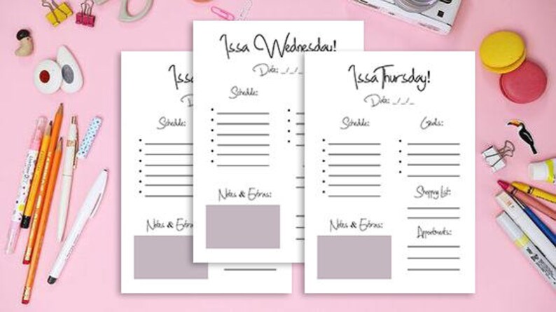 2019 Every day Planner Sheets / Printable A4 / 5 Times of the 7 days Planner Sheets / Working day Names Planner Sheets photo regarding Week Planner Sheet referred to as 2019 Every day Planner Sheets / Printable A4 / 5 Times of the 7 days Planner Sheets / Working day Names Planner Sheets