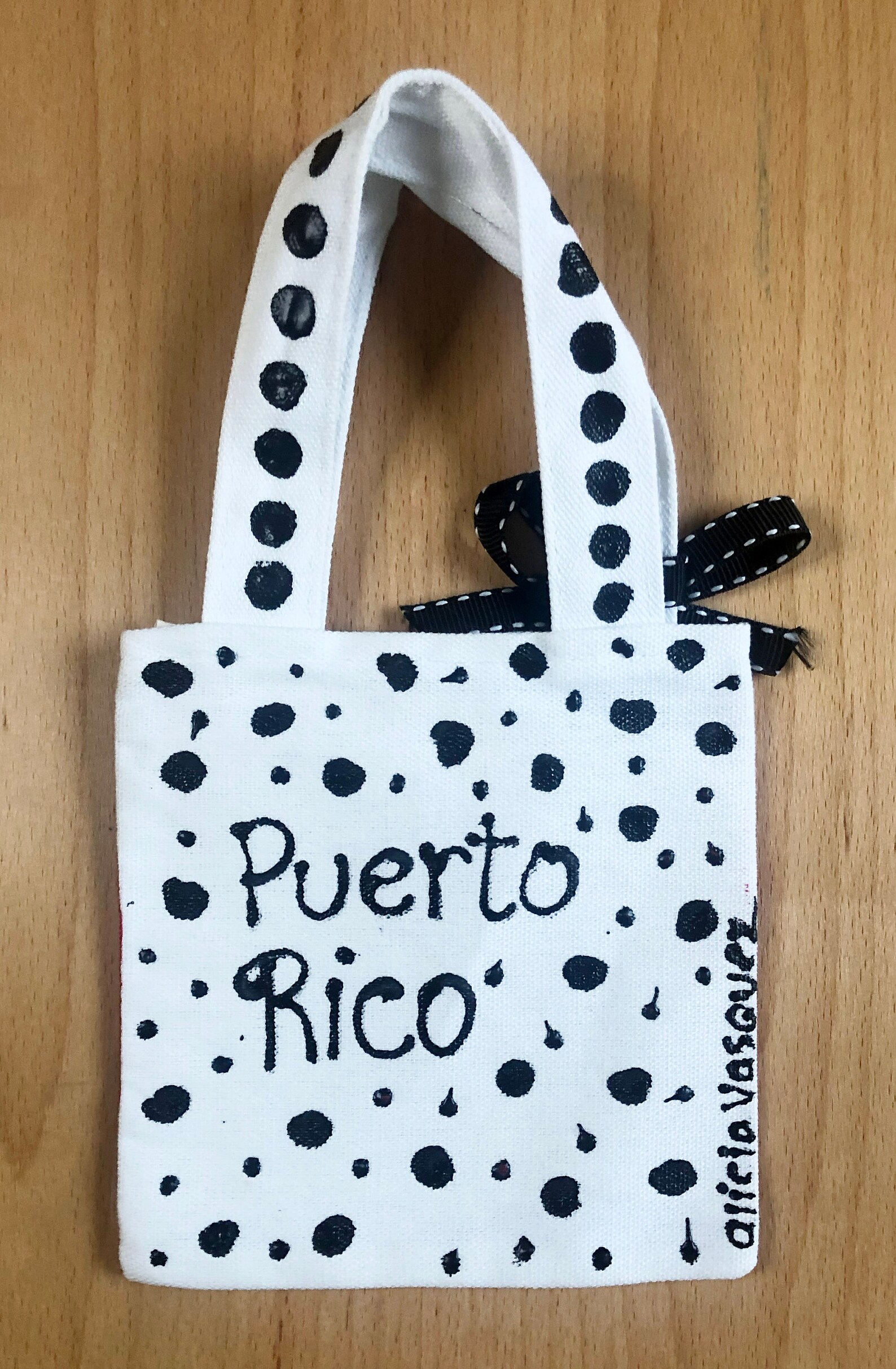 Puerto Rican Flag tote // Mini Tote Bag // Mini Purse Etsy