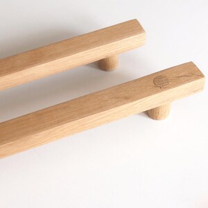 Double Sided Oak Door Pull – Minimalist Wooden Handle for Glass or Interior Door