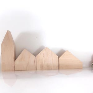 Holzhaus Formen Rohlinge, skandinavisches Weihnachtsdorf Bastelset (4)