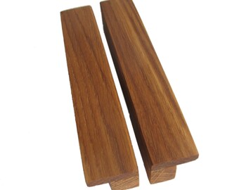 Modern Cabinet Knobs 4 8 2 Oak Wood Drawer Handles Etsy