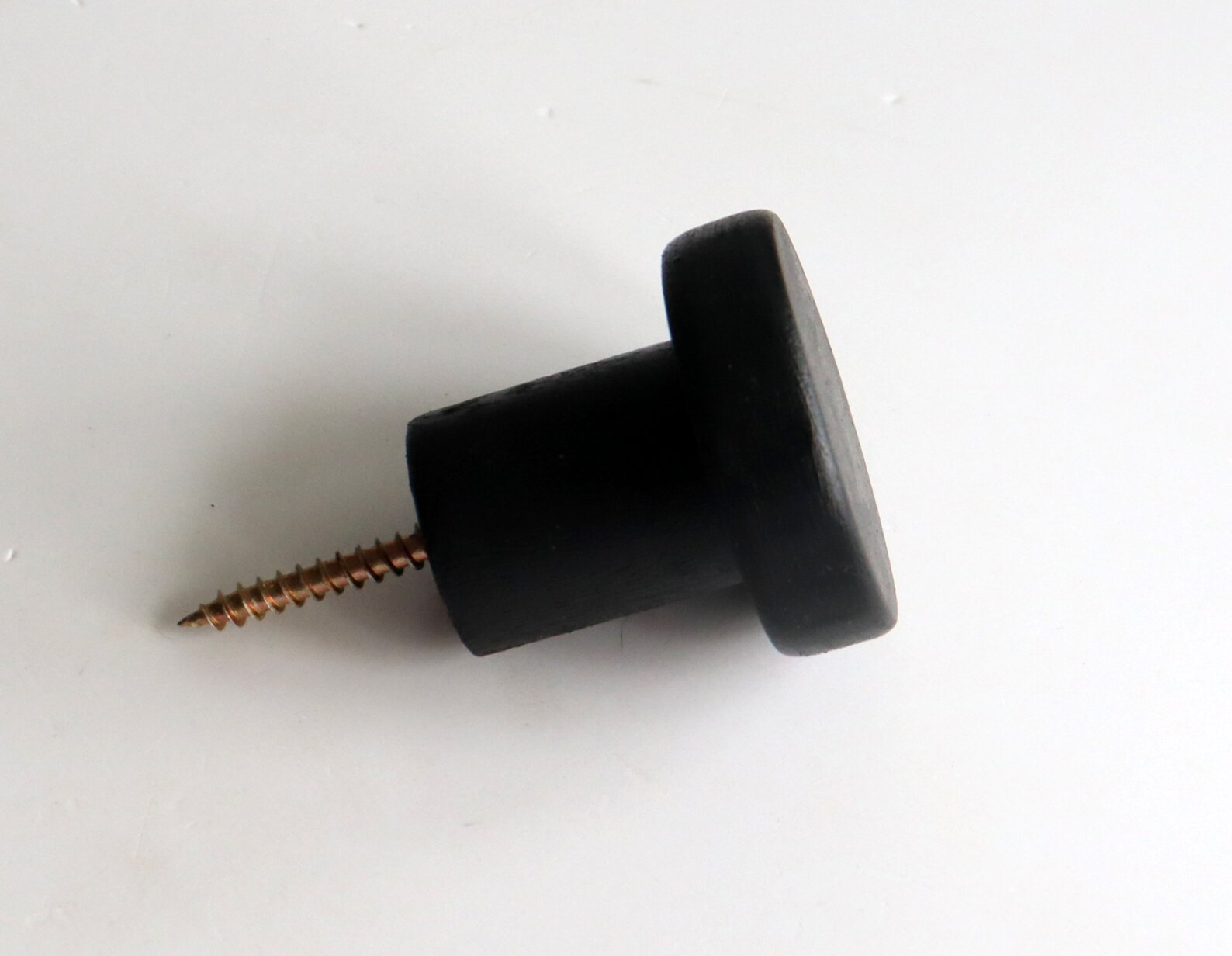 Black Round Wood Wall Hook Set of 2 Wooden Coat Hooks Modern Etsy