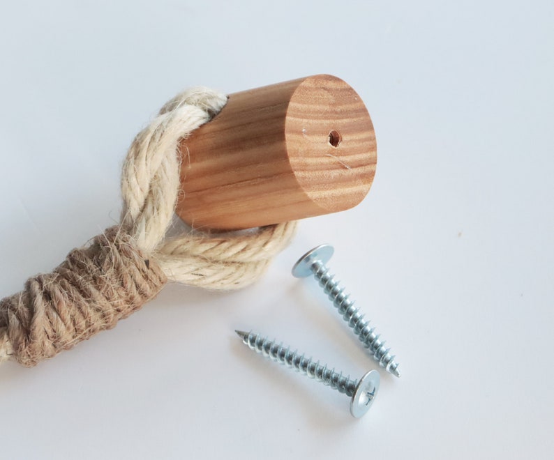 Jute Rope Nautical Drawer Pull Nautical Drawer Handles Wood Etsy