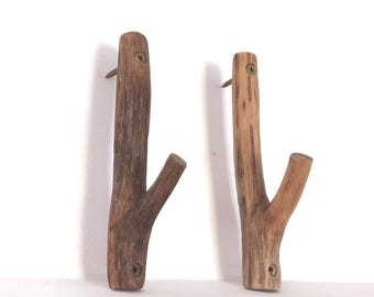 Natural Oak Wall Hook: Handmade Wooden Hanger