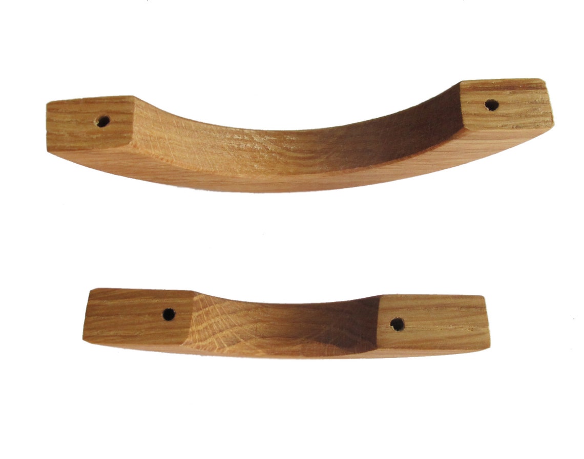 Paar Eichenholz Schubladengriffe rustikale Schrankgriffe | Etsy