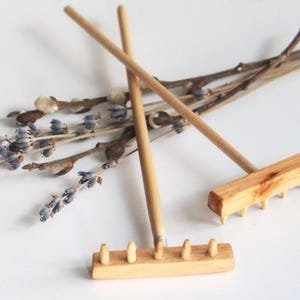 Handmade Wooden Rake for Mini Zen Garden